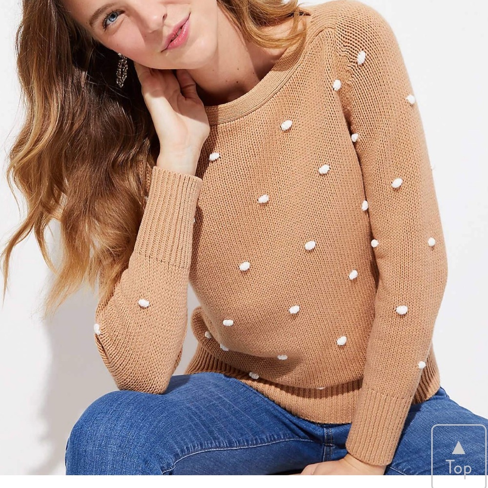 Loft Bubble Stitch Sweater In Toasty Camel